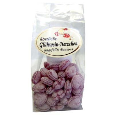 Edel - Glühwein Herzchen Bonbons 150g Beutel