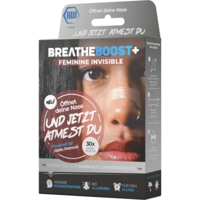 breatheboost+ FEMININE INVISIBLE Nasenpflaster (30er Box)