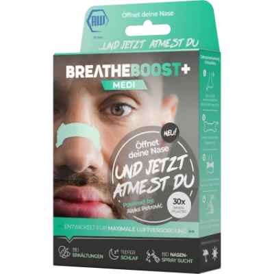 breatheboost+ MEDI Nasenpflaster mit Menthol (30er Box)