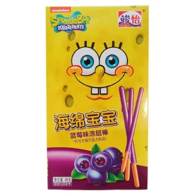 Spongebob Coated Stick (China) Blueberry 48g