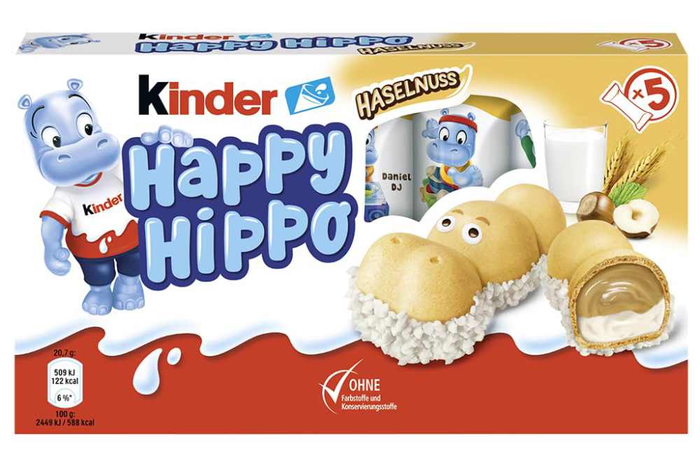 Kinder Happy Hippo Haselnuss 5er Pack 103,5g